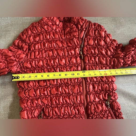 Tribal Women’s Textured Fitted Puffer Jacket – Red – Size L Stretch - Picture 14 of 15